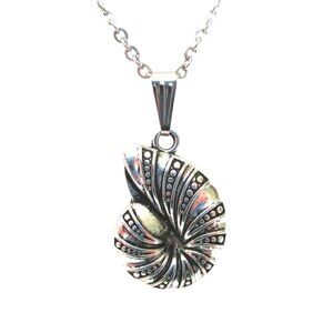 New Nautilus Shell Pendant Necklace with 18" Stainless Chain Shell Jewelry Gift